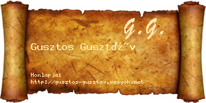 Gusztos Gusztáv névjegykártya