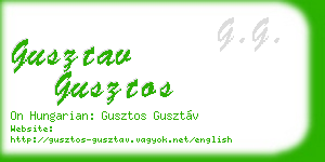 gusztav gusztos business card